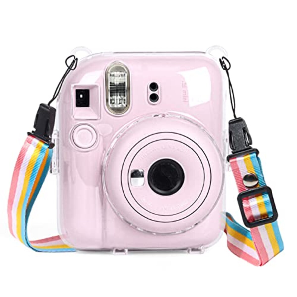 kinokoo instax mini 12 カメラケース、Fujifilm チェキ INSTAX mini 12用 カメラケース チェキケース ショルダーストラップ付(ピンク)画像