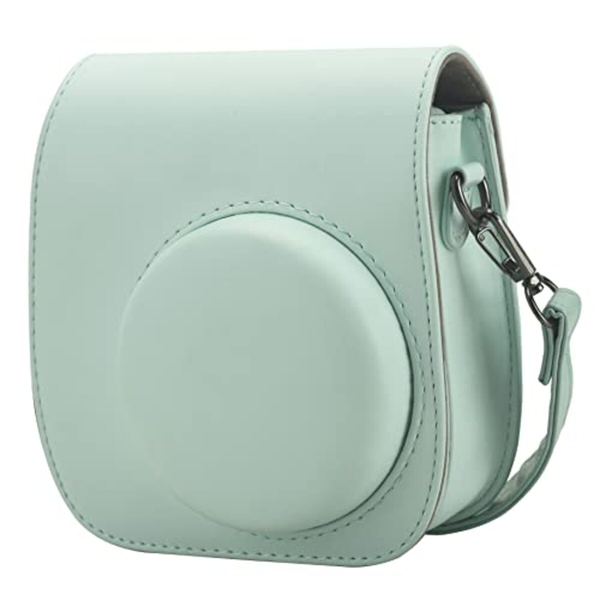  チェキケース instax mini 12/11/8/8+/9 用 カメラケース mini12 11 CAMERA CASE Fujifilm チェキ 保護ケース ショルダーストラップ付き PUレザー(Green)画像2 