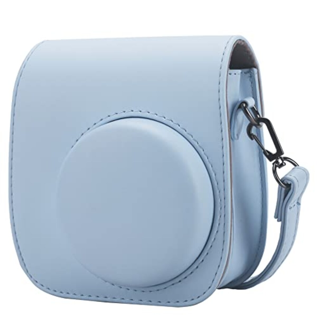  チェキケース instax mini 12/11/8/8+/9 用 カメラケース mini12 11 CAMERA CASE Fujifilm チェキ 保護ケース ショルダーストラップ付き PUレザー(Blue)画像2 