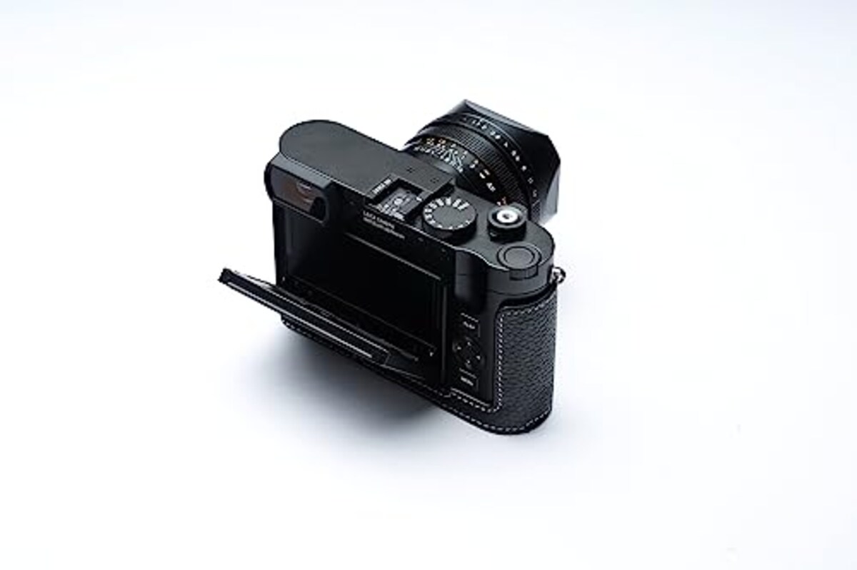  TP Original Leica Q3 専用 オープナブルタイプ 本革 ボディケース 黒色(底面開閉)画像4 