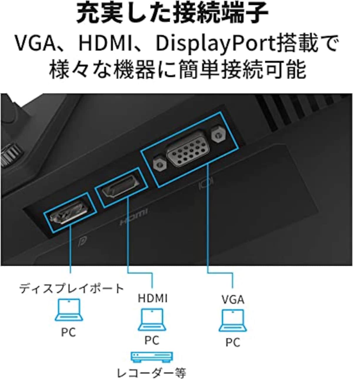  【Amazon.co.jp限定】Lenovo L24-28 モニター (23.8インチ IPS WLED液晶 FHD メーカー3年保証 スピーカー付 非光沢 高さ調整 角度調整 VESA HDMIケーブル付属) ブラック 66EBMAC4JP画像7 