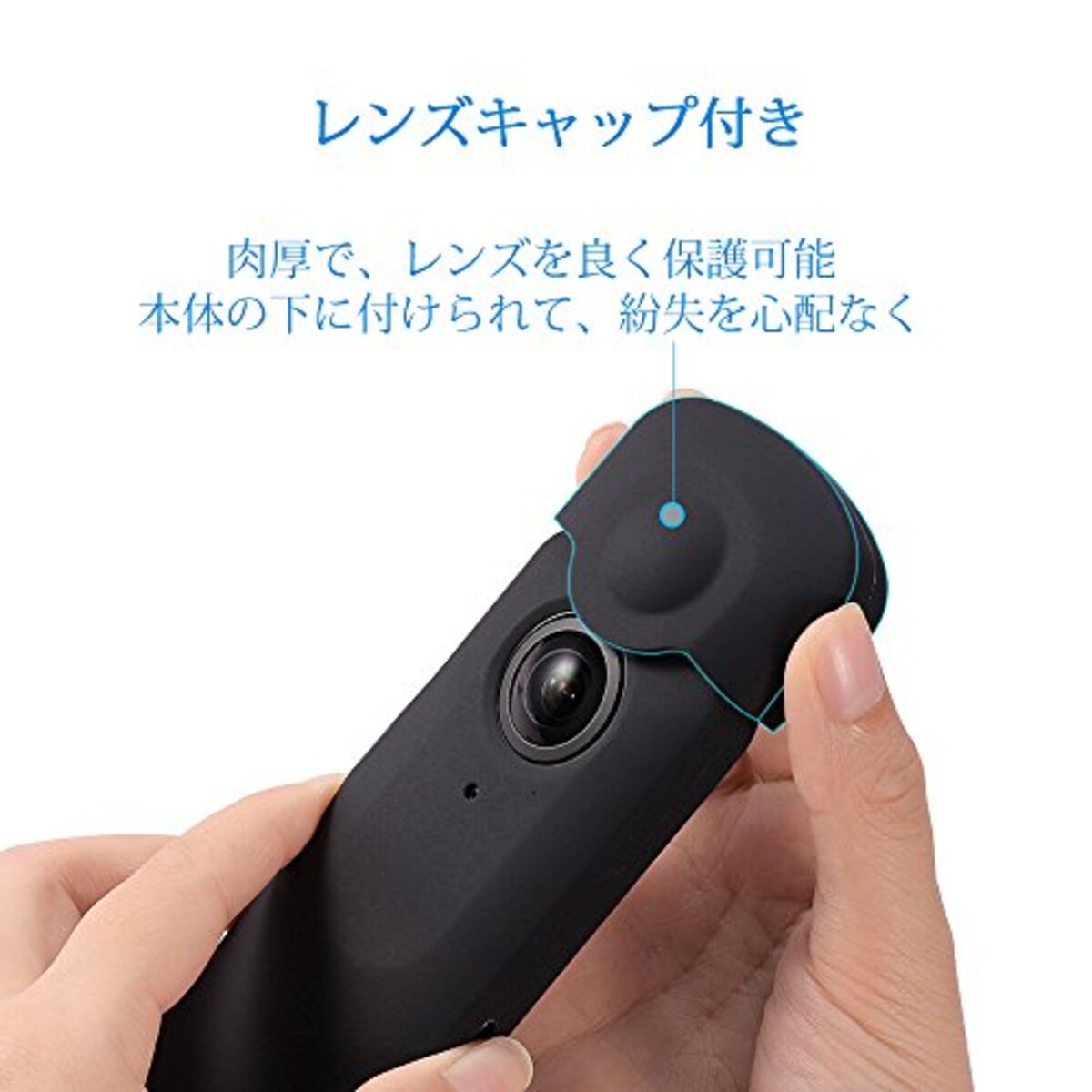  Ricoh Theta V専用 S/SC兼用【新バージョン】カバー 保護ケース マイク穴あり レンズキャップ付き 360全天球カメラ用 OS962画像8 