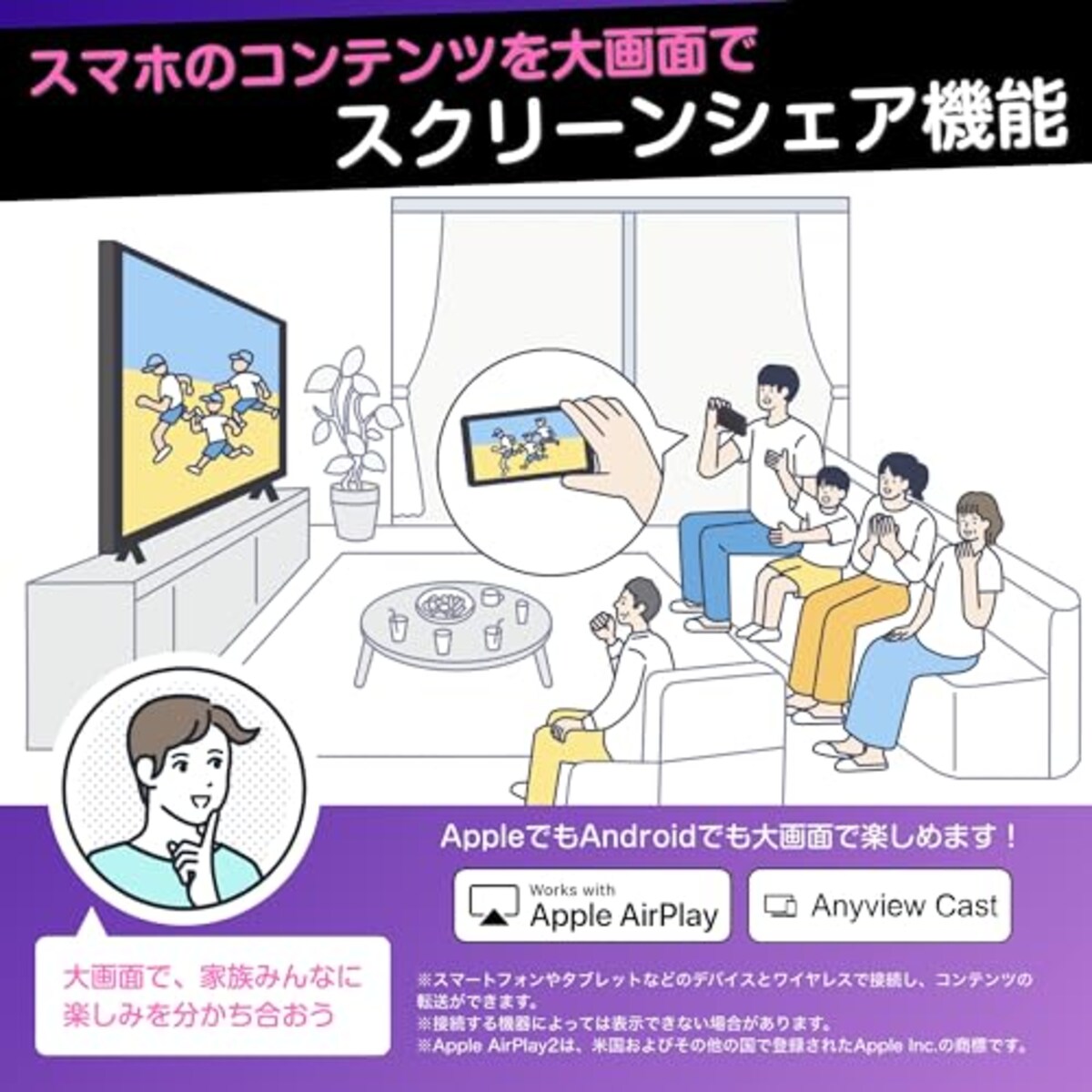  ハイセンス 55V型 4Kチューナー内蔵 液晶 テレビ 55E6K ネット動画対応 HDMI2.1対応 低遅延ゲームモード 3年保証 2023年モデル画像4 