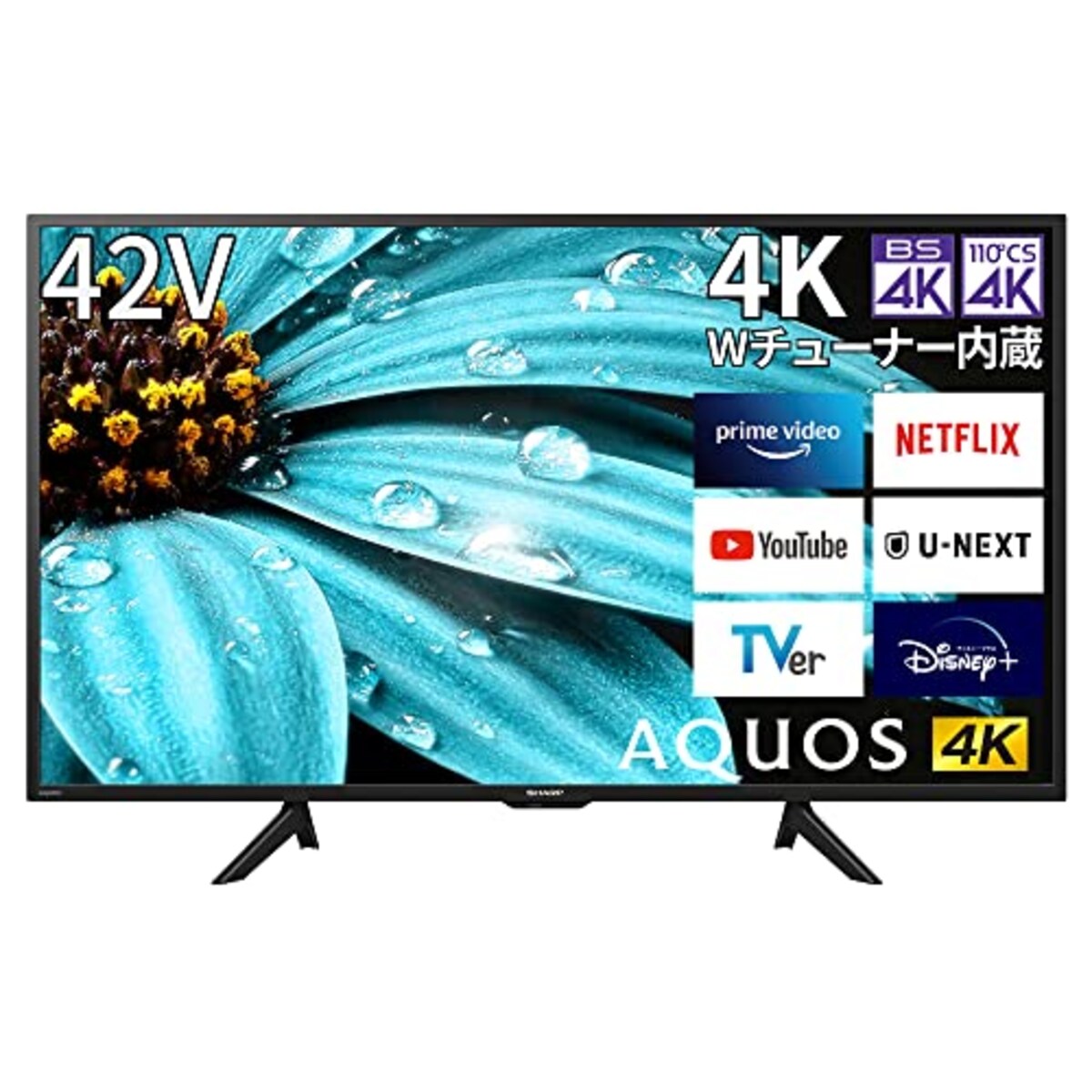 シャープ 42V型 4K 液晶 テレビ AQUOS 4T-C42EJ1 Google TV Dolby Atmos (2022年モデル) Wi-Fi6対応