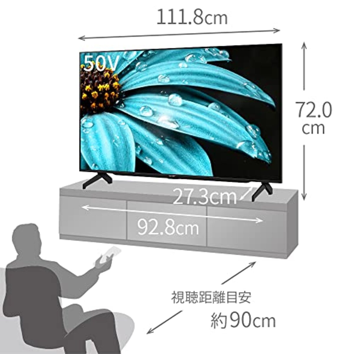  シャープ 50V型 4K 液晶 テレビ AQUOS 4T-C50EJ1 Google TV Dolby Atmos (2022年モデル) Wi-Fi6対応画像6 