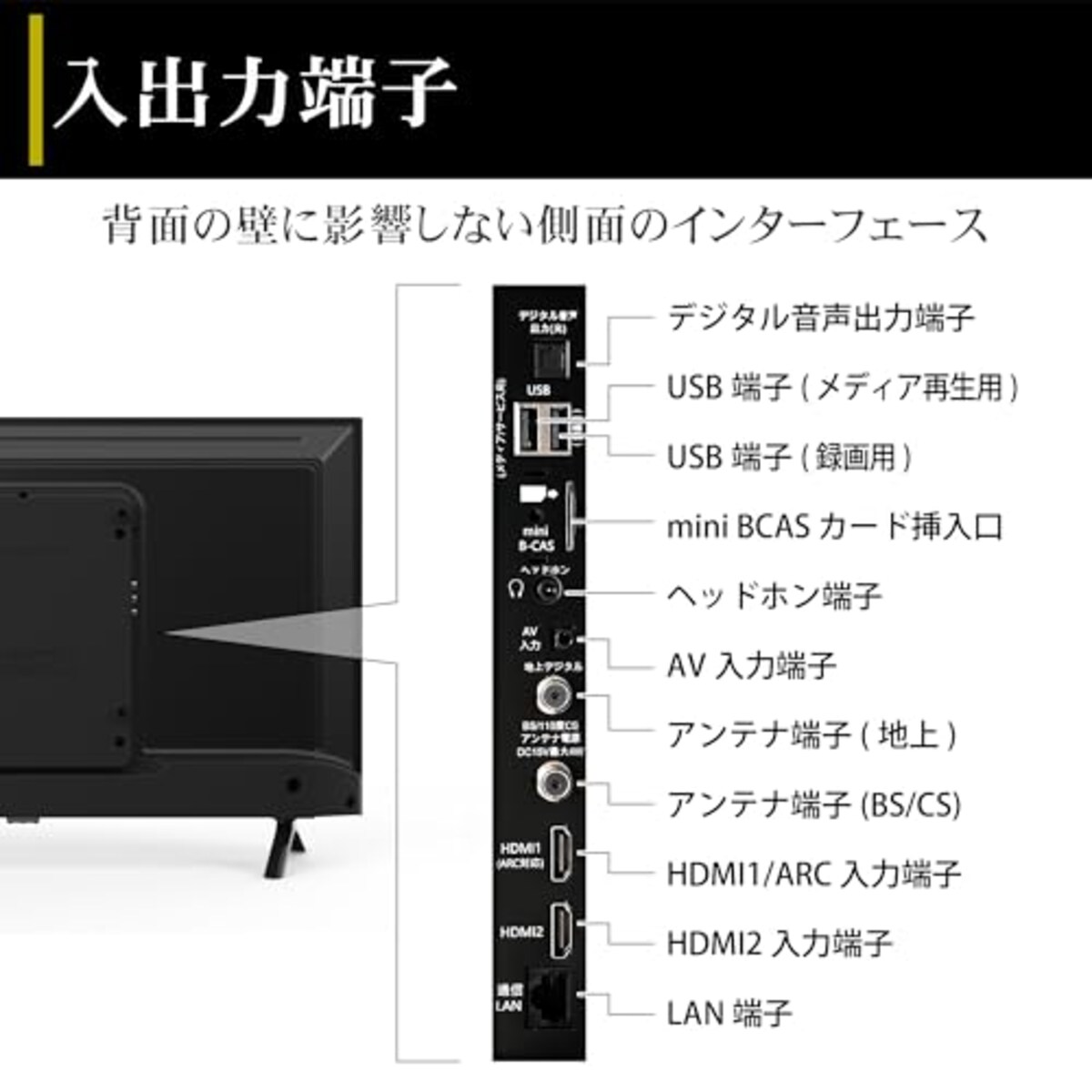  テレビ 32型 23年モデル google tv 音声検索 地デジ Wチューナー Youtube プライムビデオ HDD録画対応 国内メーカー FFF IRIE FFF-TV32WG画像8 