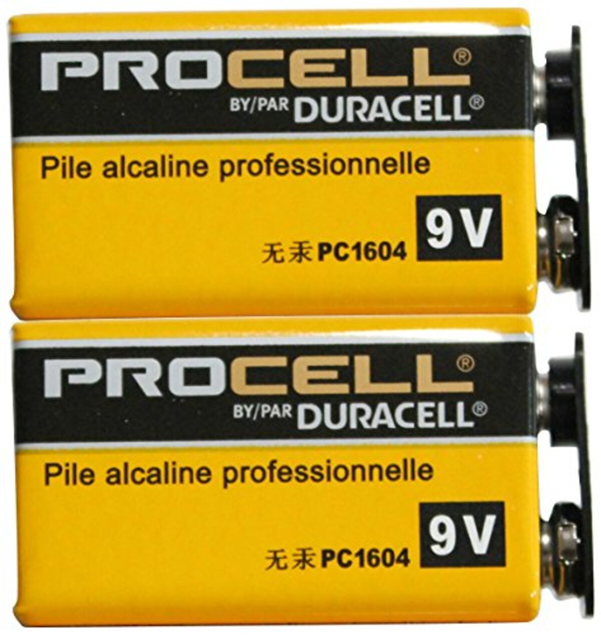 【DURACELL】PROCELL デュラセル プロセル 9V電池 エフェクター/楽器用アルカリ電池 2個セット DP-9V-2pcs