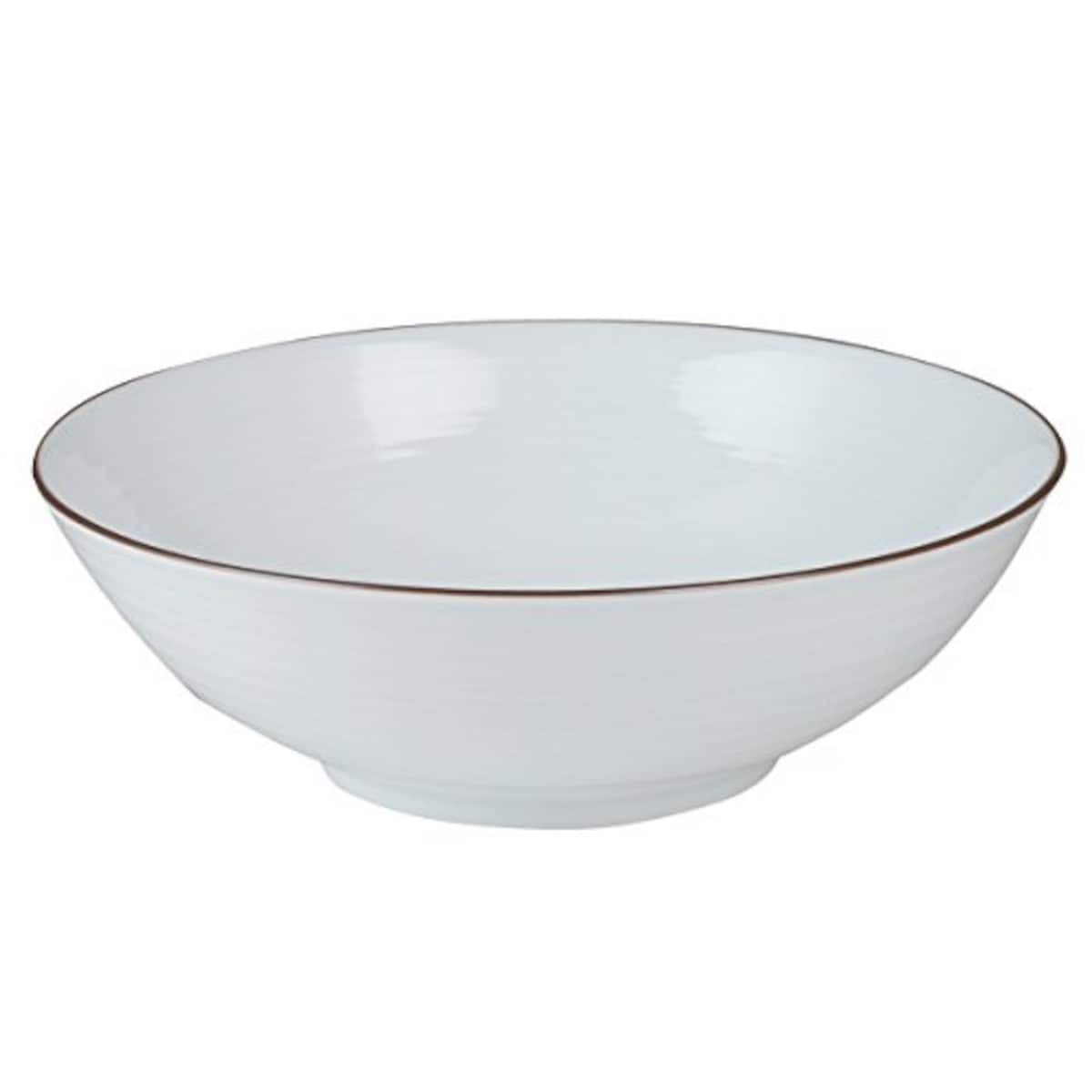 白山陶器 白磁千段 HAKUJISENDAN 6寸平鉢 φ17.5x5.5cm画像