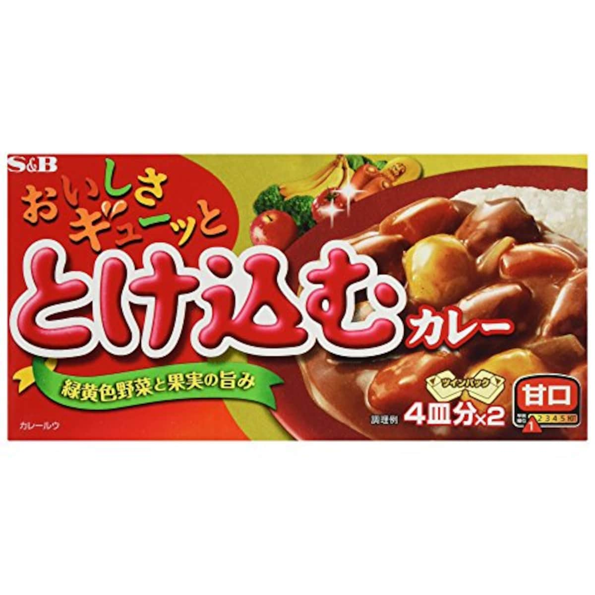 S&B おいしさギューッと とけ込むカレー 甘口 140g