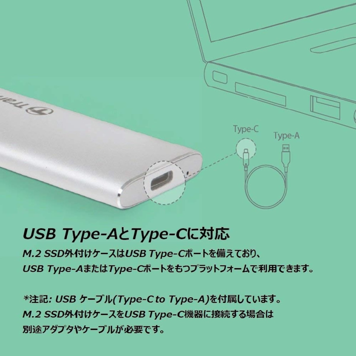  USB3.1 M.2 SSD外付けケース画像2 