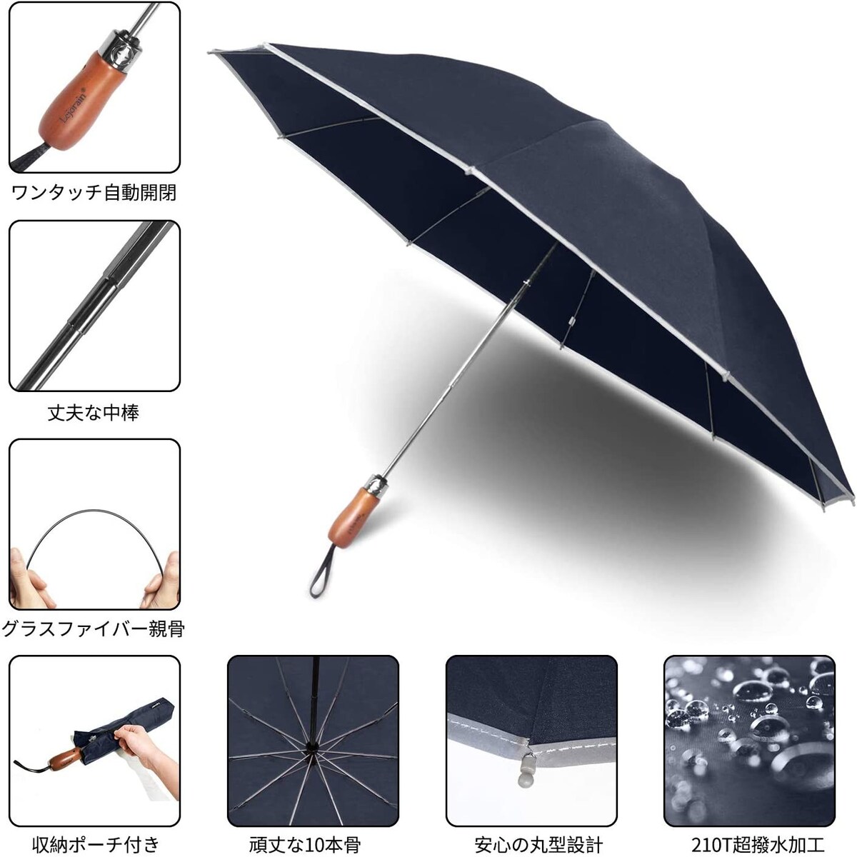  逆折り式折り畳み日傘画像2 