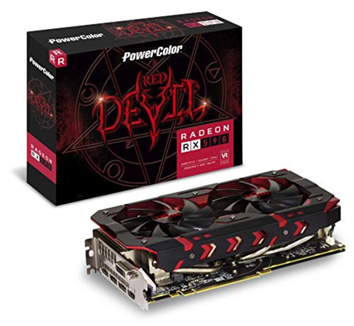 AMD RX 590搭載グラフィックボード　RED DEVILシリーズ　AXRX 590