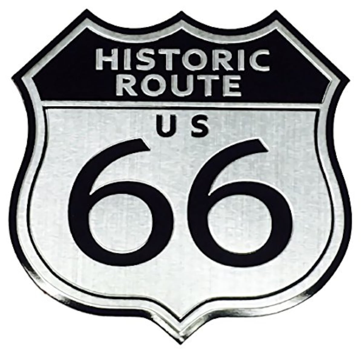 アルミ製 エンブレム U.S. Route 66 ルート66 レトロ ステッカー