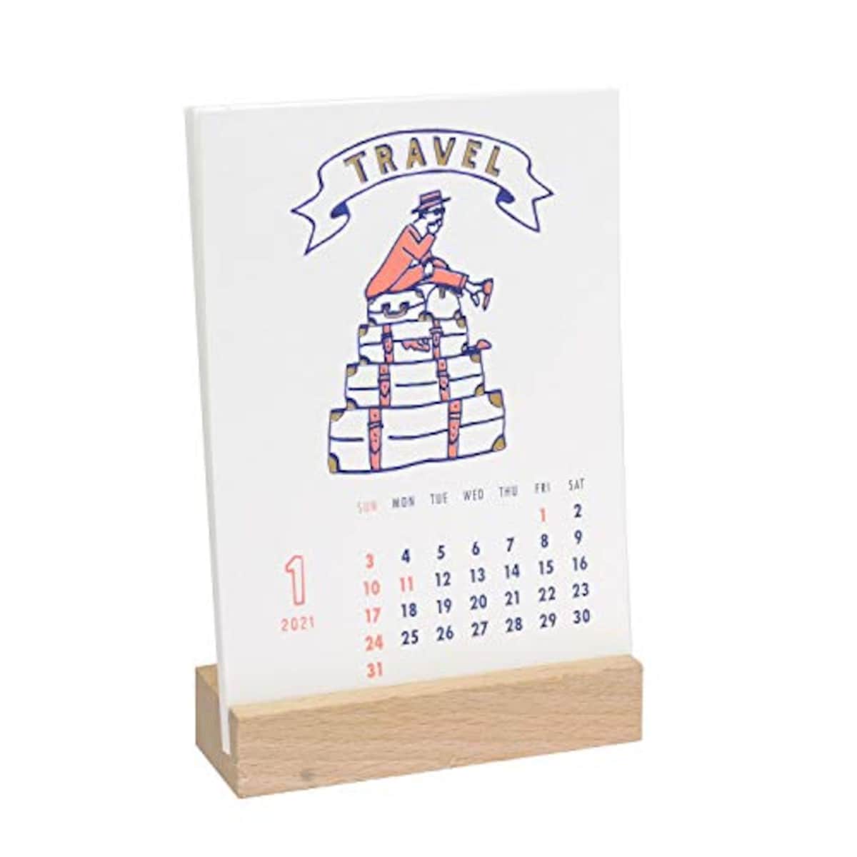 カレンダー   チョークボーイ 卓上 木製スタンド付 