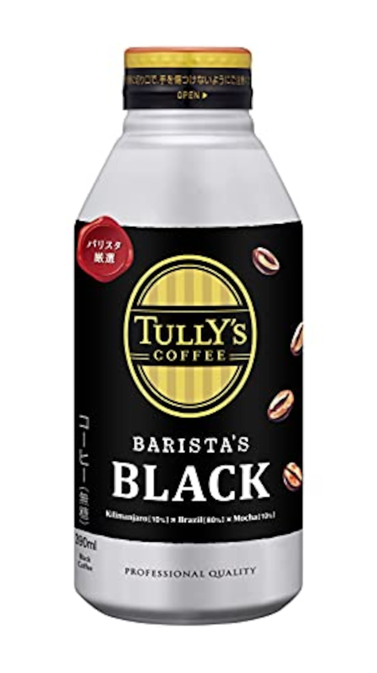 TULLY’S COFFEE BARISTA’S Black 390ml×24本