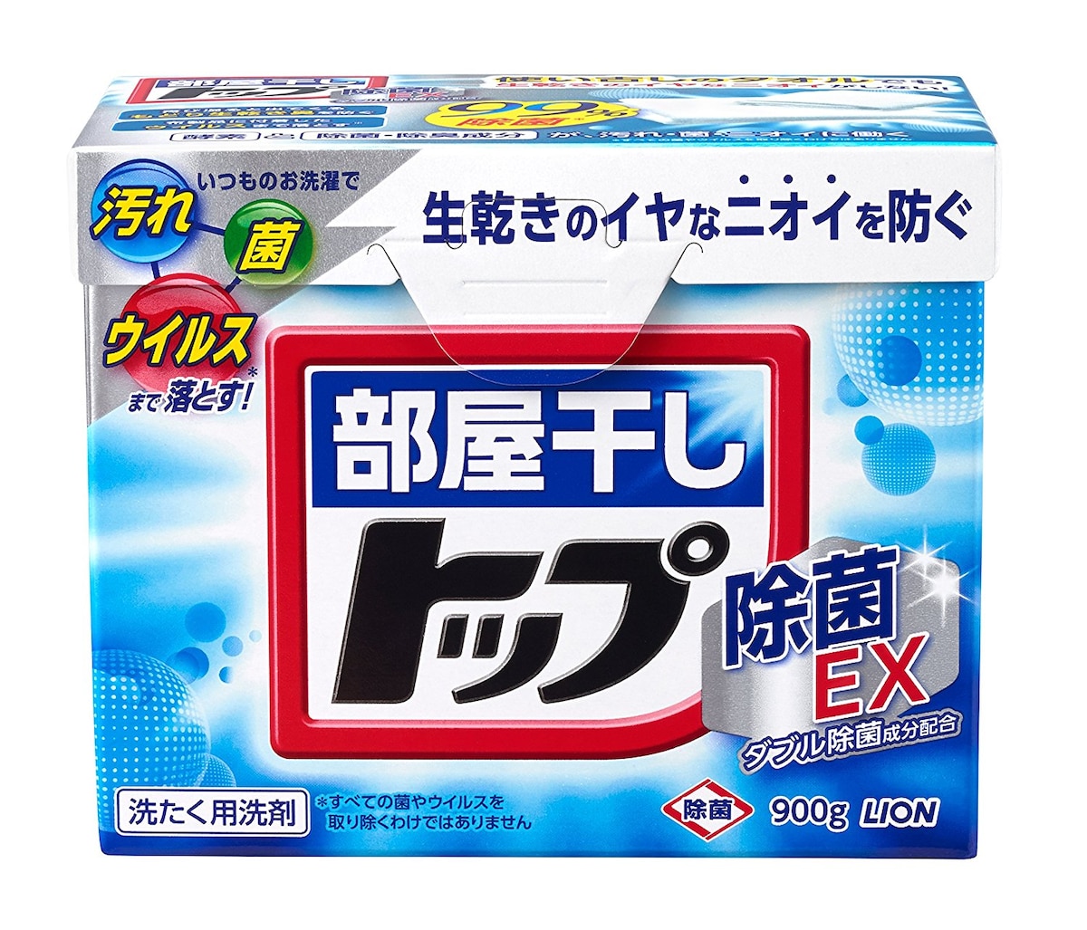 部屋干しトップ 洗濯洗剤 粉末 除菌EX 0.9kg