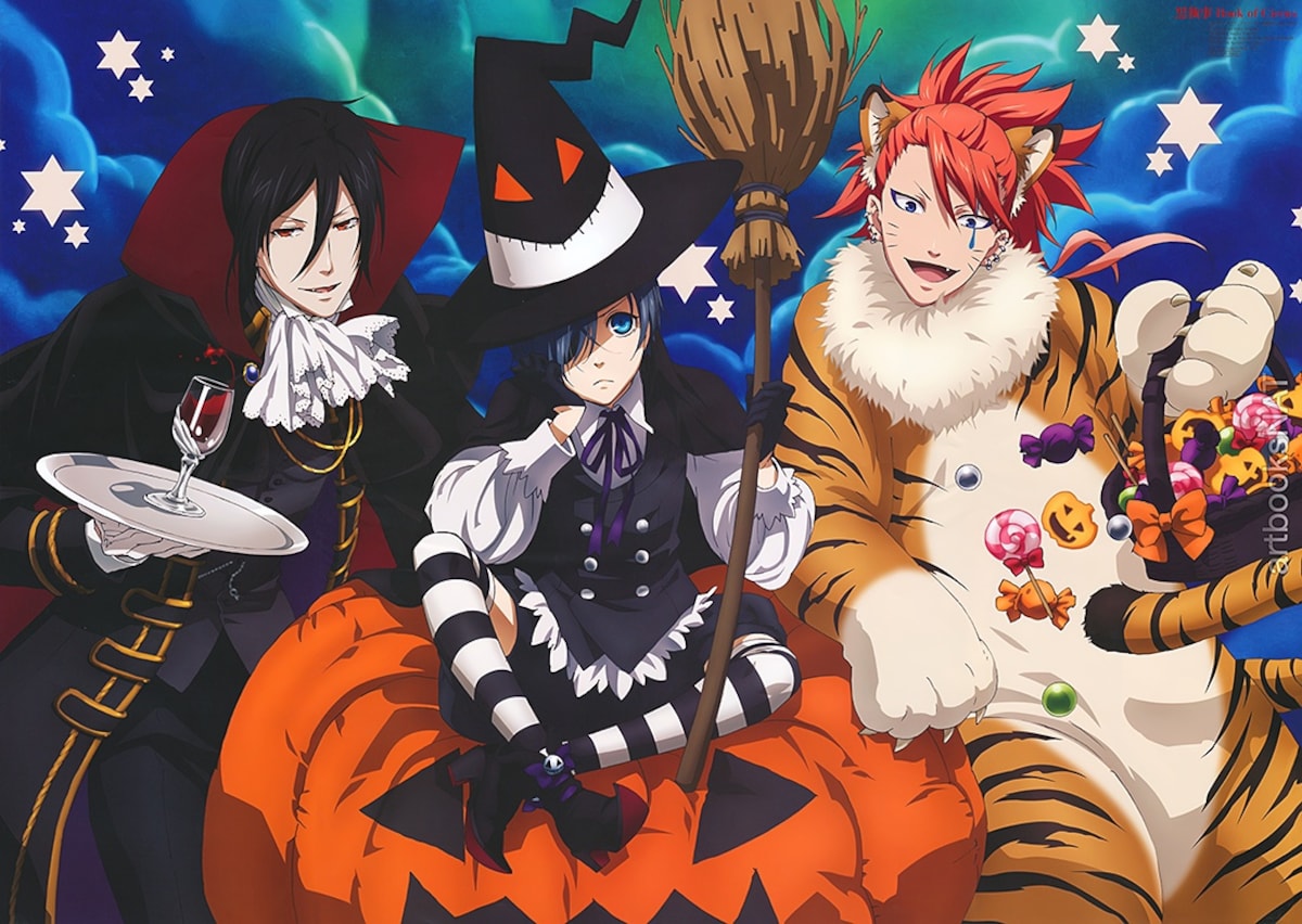 HD wallpaper Halloween anime fan art Jack O Lantern pumpkin crow  witch hat  Wallpaper Flare