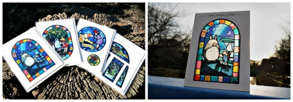 3. Stained-Glass Styled Postcards (Large: ¥756/US$6.73; Small: ¥648/US$5.77)