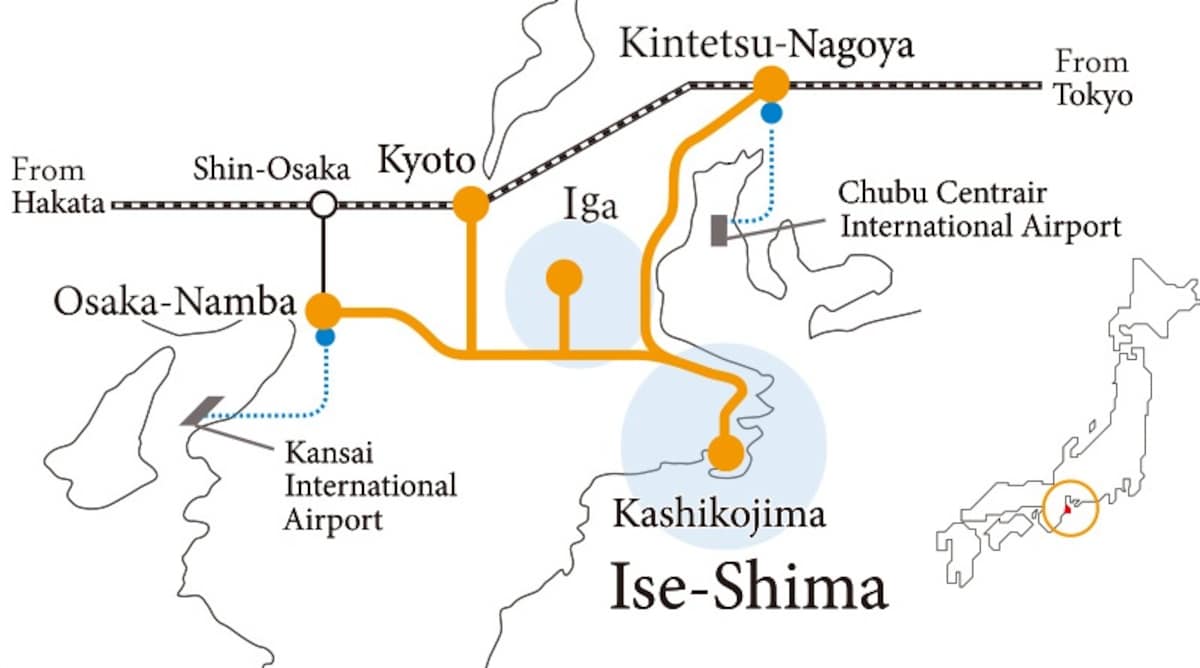 Kintetsu Railway Map