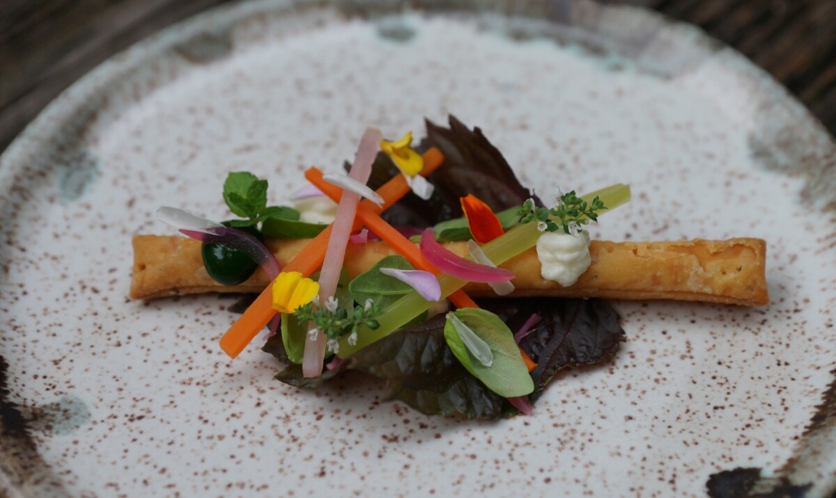 3. Mikatahara Potato Coneri Pastry with Shiso Salad Wrap