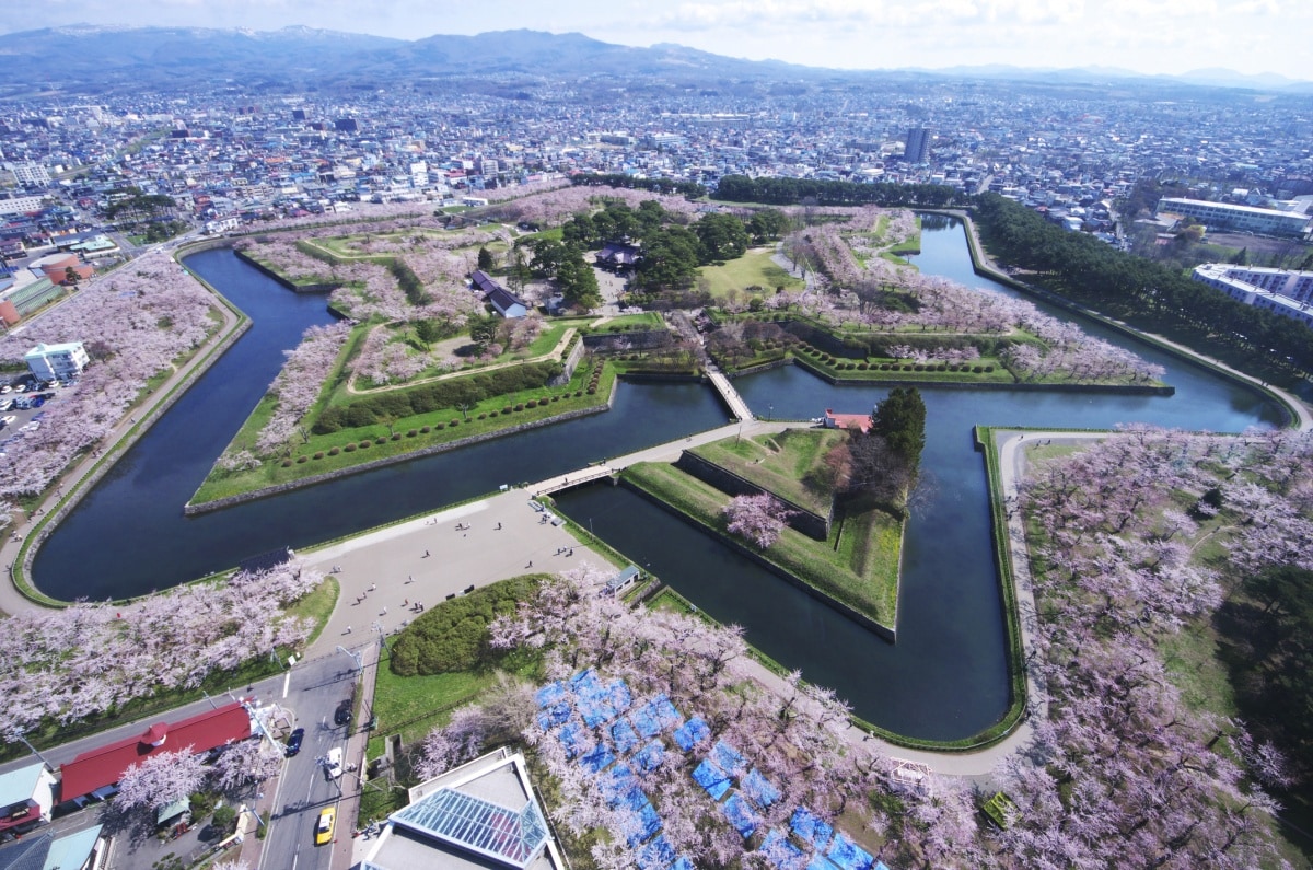 8. ฮอกไกโด : สวนโกะเรียวคาคุ (五稜郭公園)