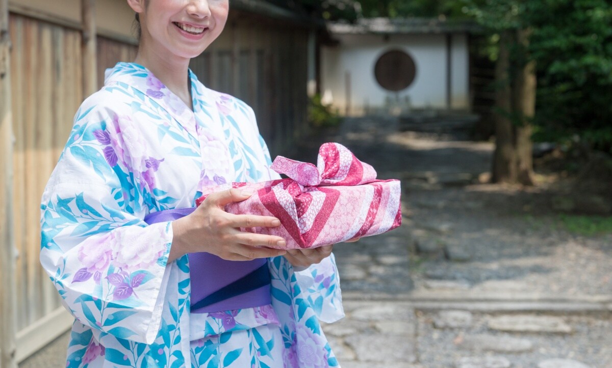 Japanese knife  Nishiki Kimono Kitchen Knife Carry Bag Ancient