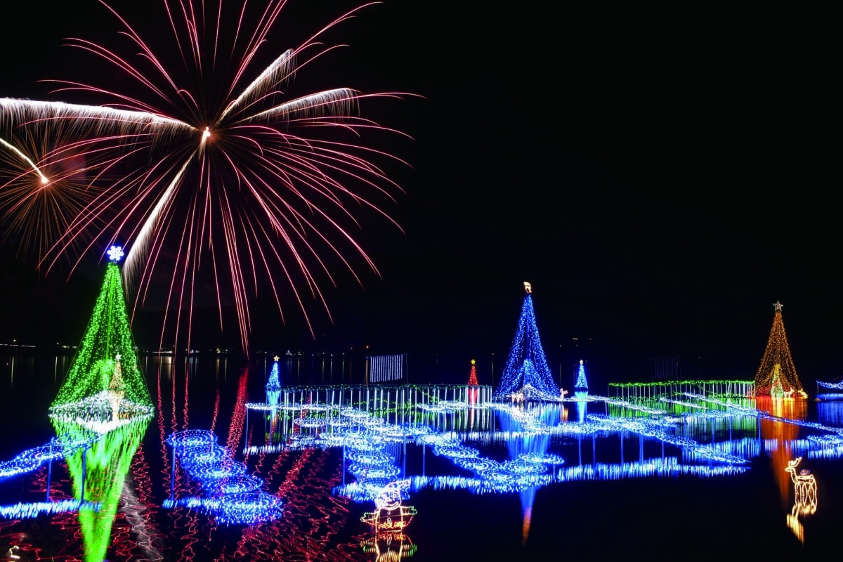 Illumination at Lake Haruna