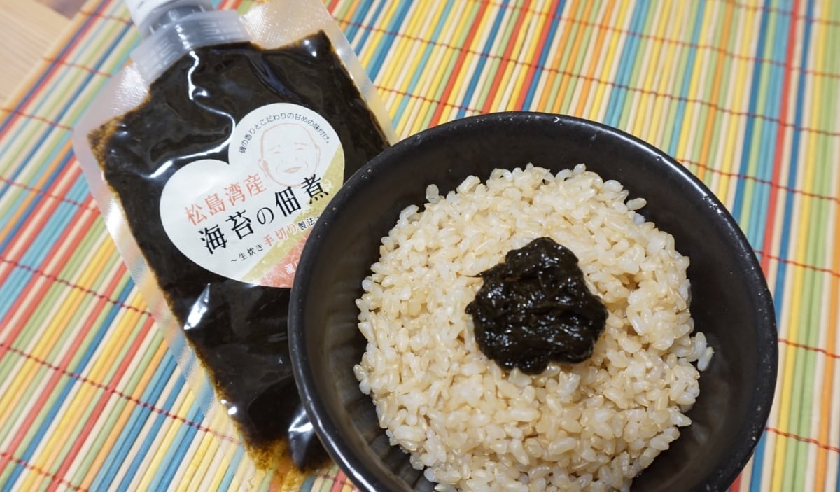 Nori tsukudani from Matsushima Bay, handmade and filled with nutrients