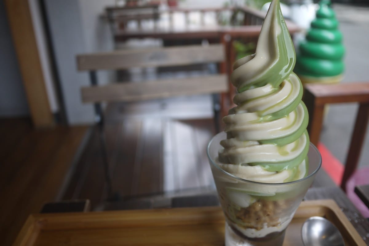 專門販售使用京都宇治抹茶冰淇淋與飲品的「御前上茶」