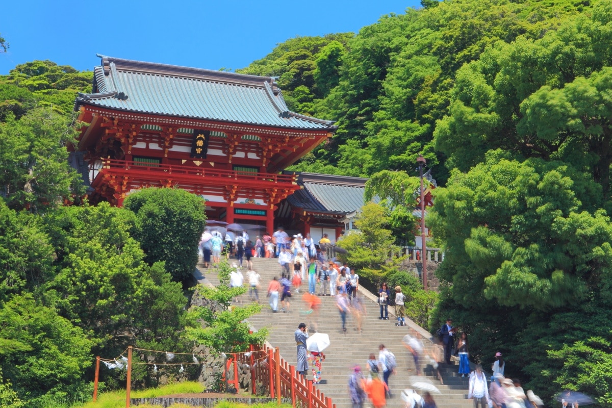 4.ศาลเจ้า Tsuruoka Hachimangu ที่เมืองKamakura จังหวัดKanagawa