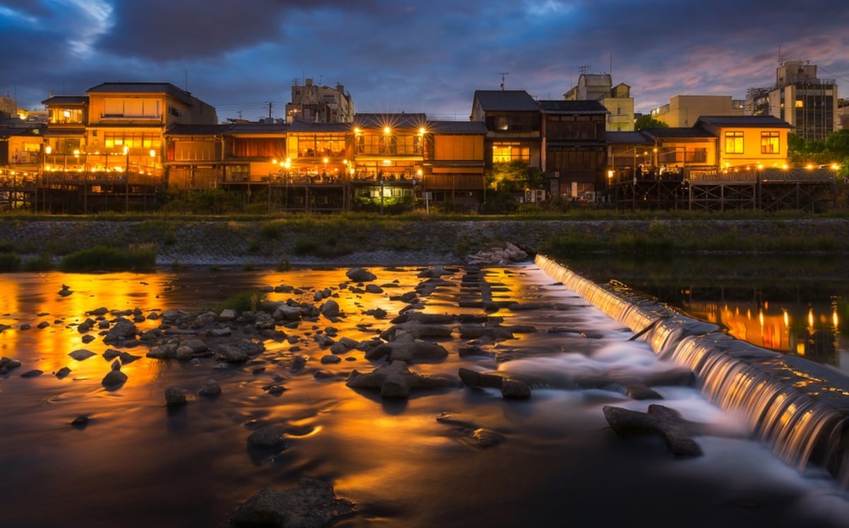 Kamogawa Riverside in Kyoto