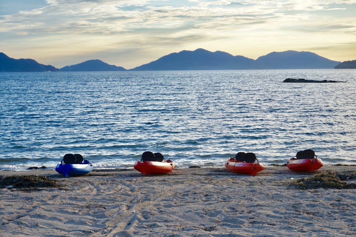 ２．奔向遼闊大海：在大串海水浴場玩獨木舟