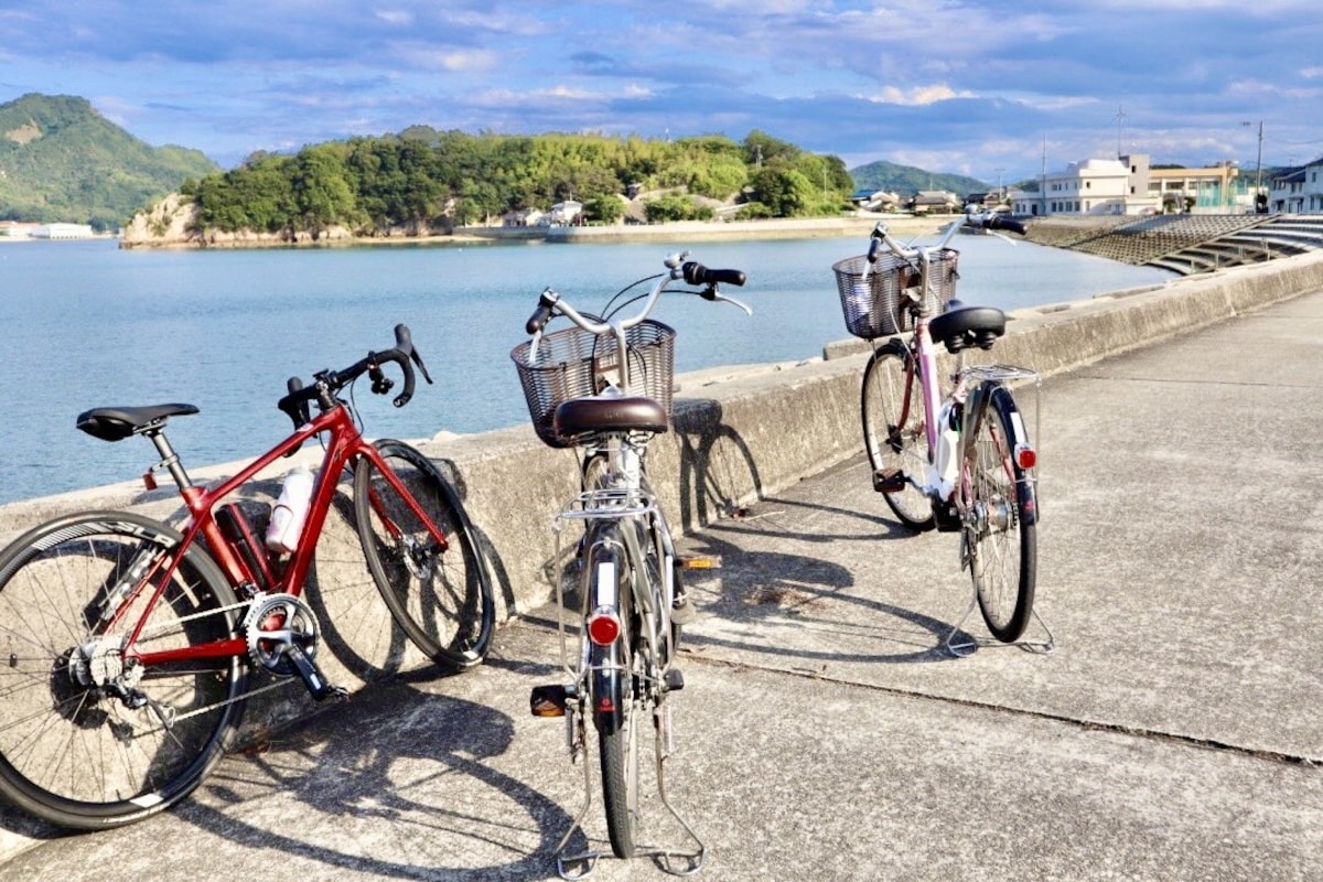 以「生名島」為起點，在立石港務所租單車，出發夢島海道！