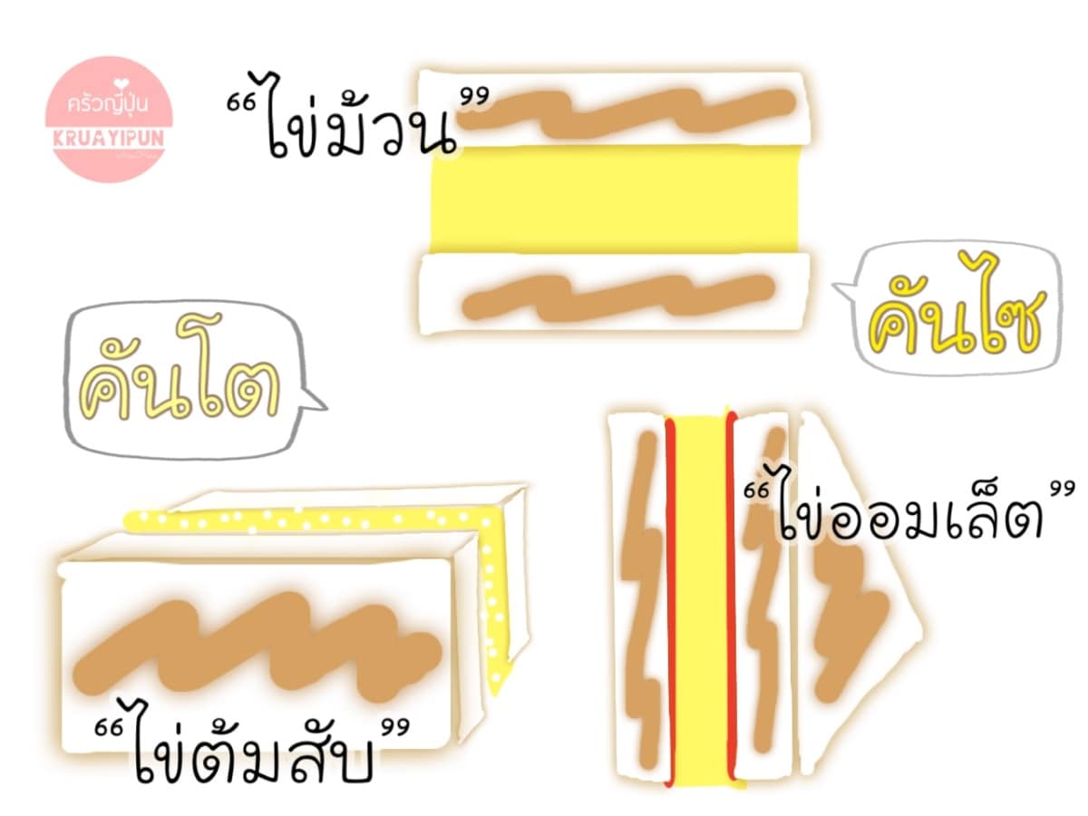 แซนด์วิชไข่สไตล์ญี่ปุ่น 3 รสชาติ