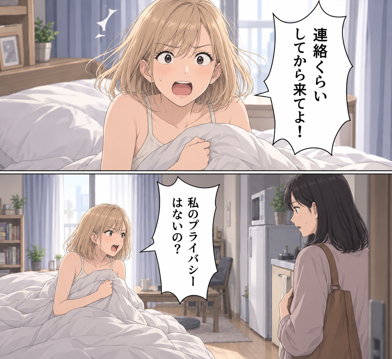 【漫画】「うわ……」合鍵で19歳娘のアパートにこっそり入った母。目撃した「衝撃の姿」とは【後編】