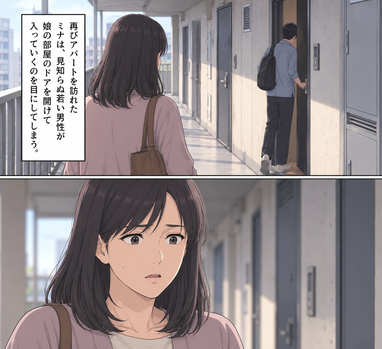 【漫画】「うわ……」合鍵で19歳娘のアパートにこっそり入った母。目撃した「衝撃の姿」とは【後編】