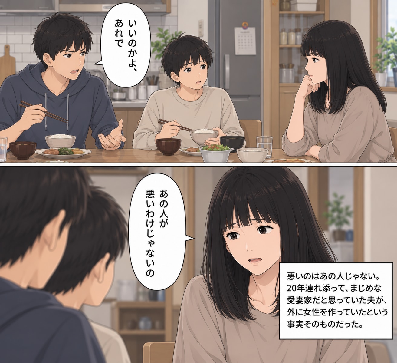 【漫画】夫の通夜に現れた女性の正体は…まじめな愛妻家が死後に遺した「まさか」の裏切り行為【後編】