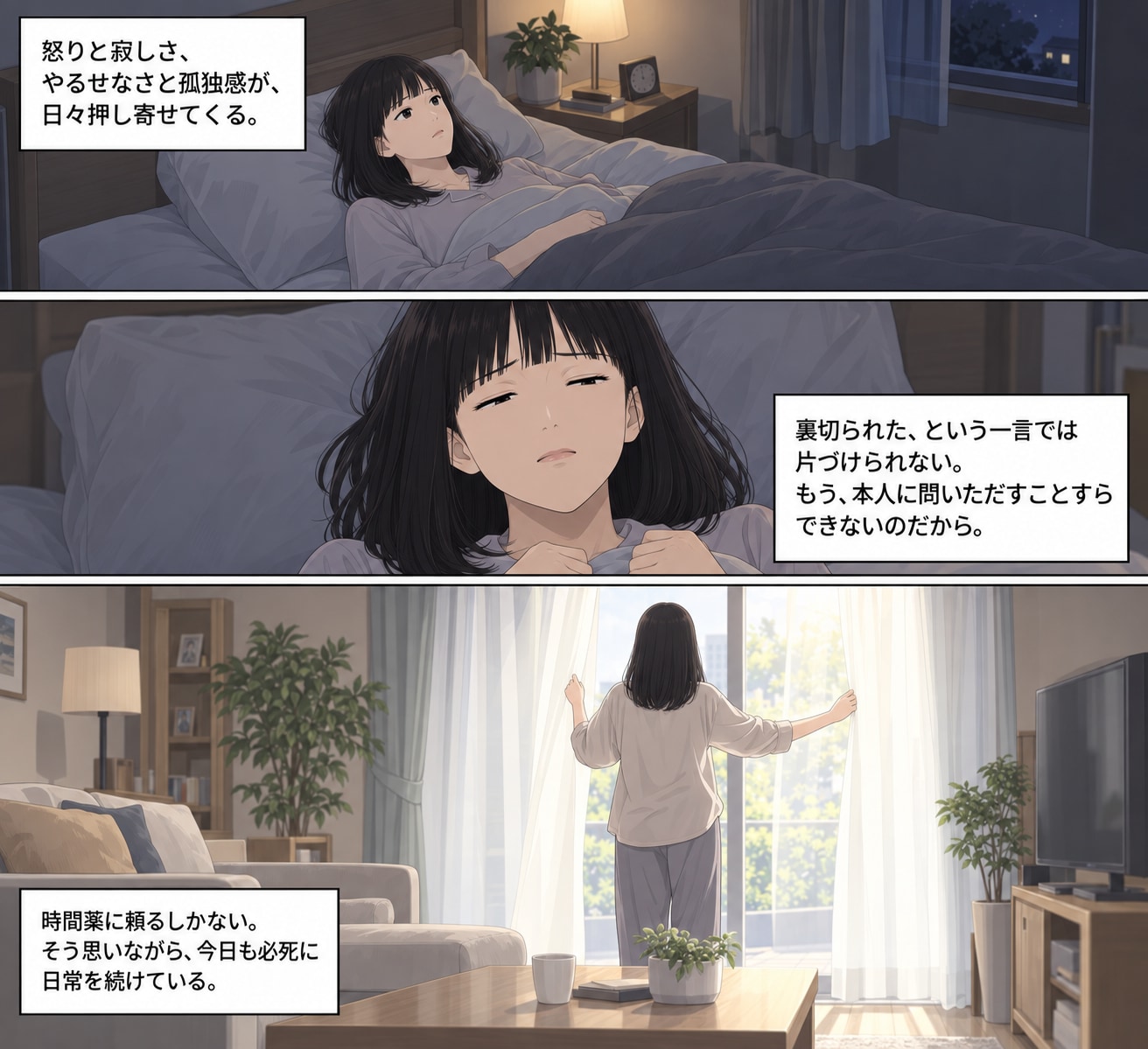 【漫画】夫の通夜に現れた女性の正体は…まじめな愛妻家が死後に遺した「まさか」の裏切り行為【後編】