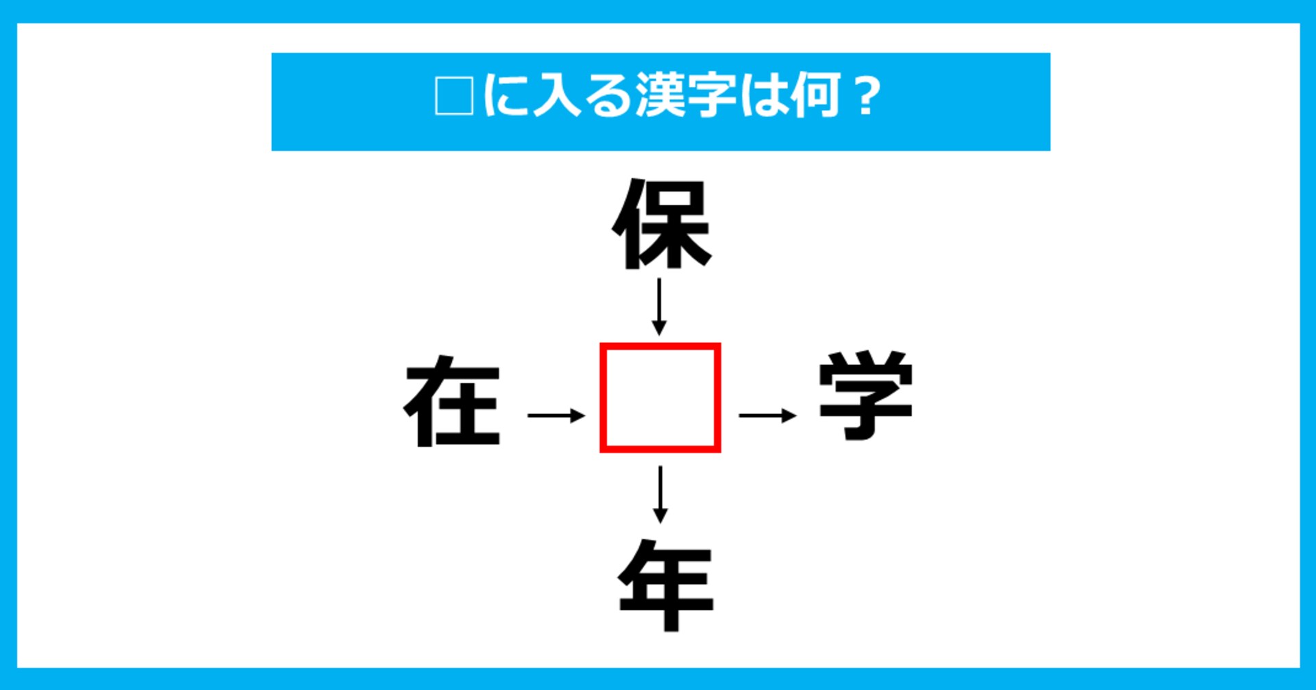 【漢字穴埋めクイズ】□に入る漢字は何？（第890問）