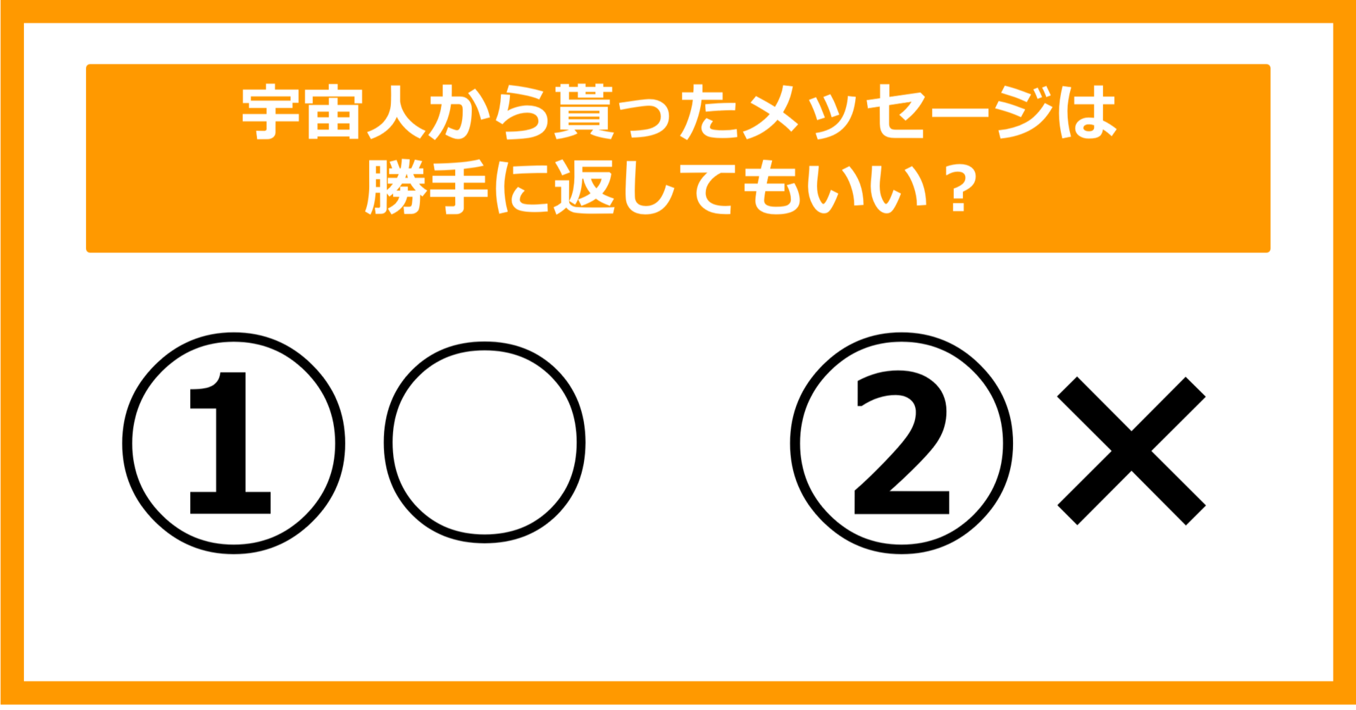 【雑学クイズ】宇宙人から貰ったメッセージは勝手に返してもいい?
