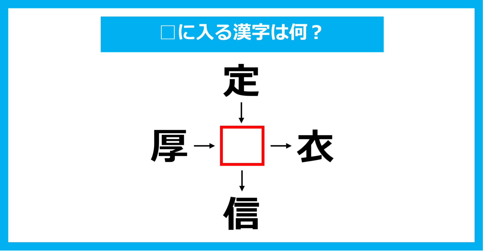 【漢字穴埋めクイズ】□に入る漢字は何？（第1460問）