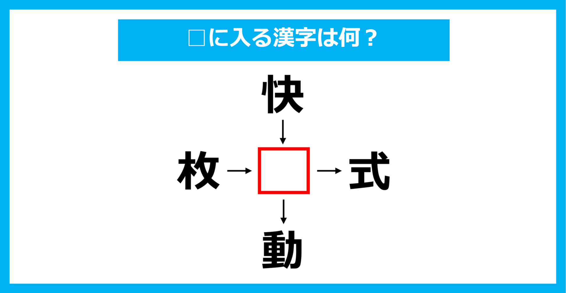 【漢字穴埋めクイズ】□に入る漢字は何？（第1728問）