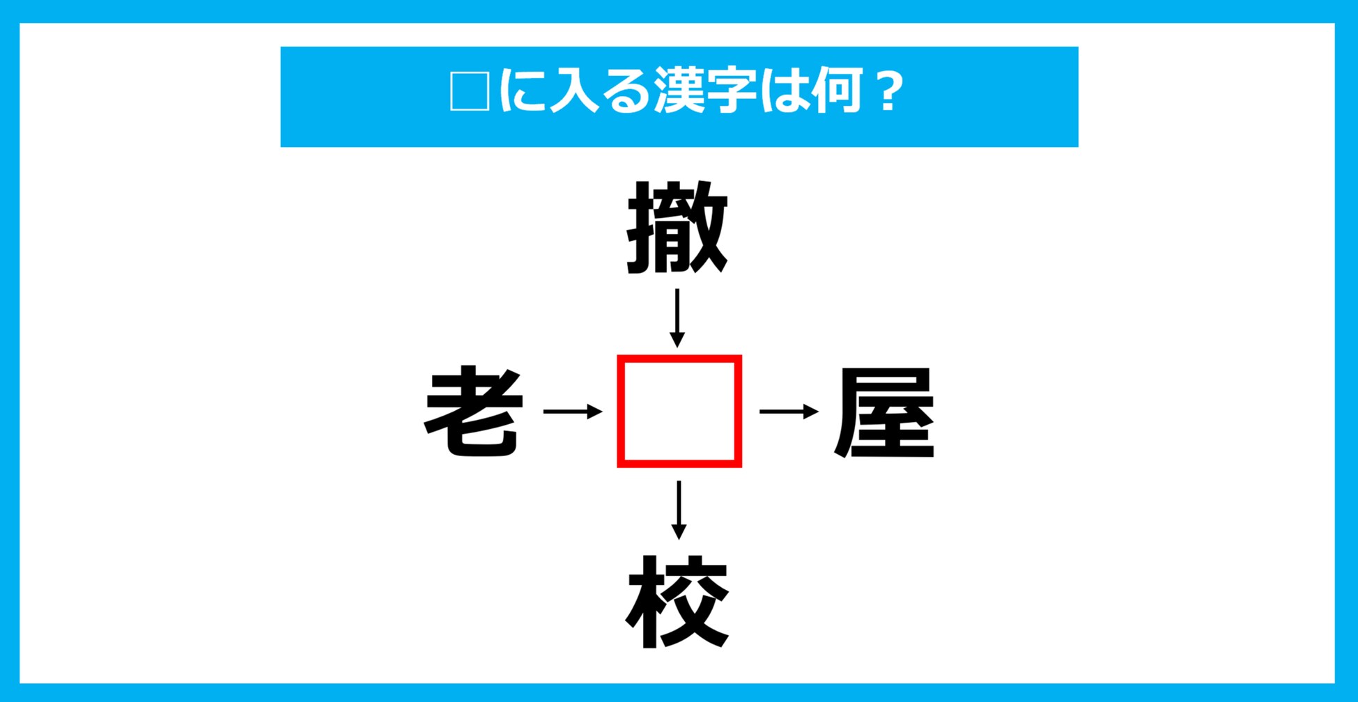 【漢字穴埋めクイズ】□に入る漢字は何？（第1818問）