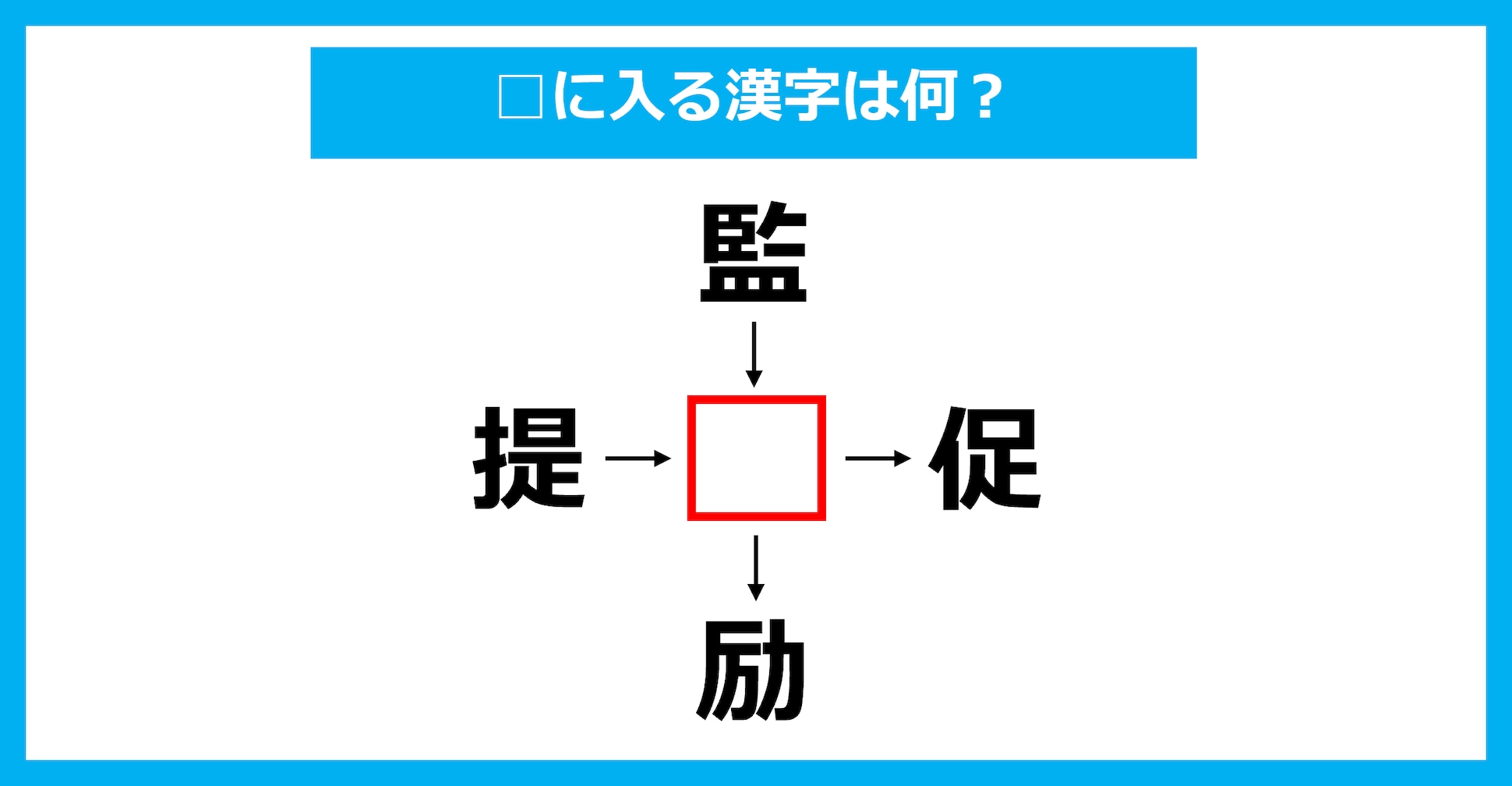 【漢字穴埋めクイズ】□に入る漢字は何？（第2189問）