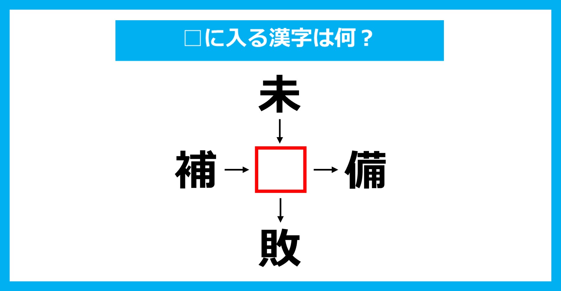 【漢字穴埋めクイズ】□に入る漢字は何？（第2323問）