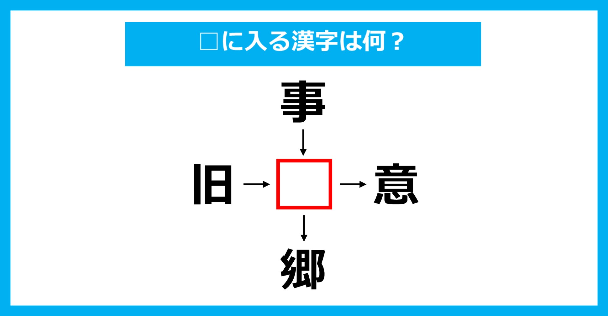 【漢字穴埋めクイズ】□に入る漢字は何？（第2348問）