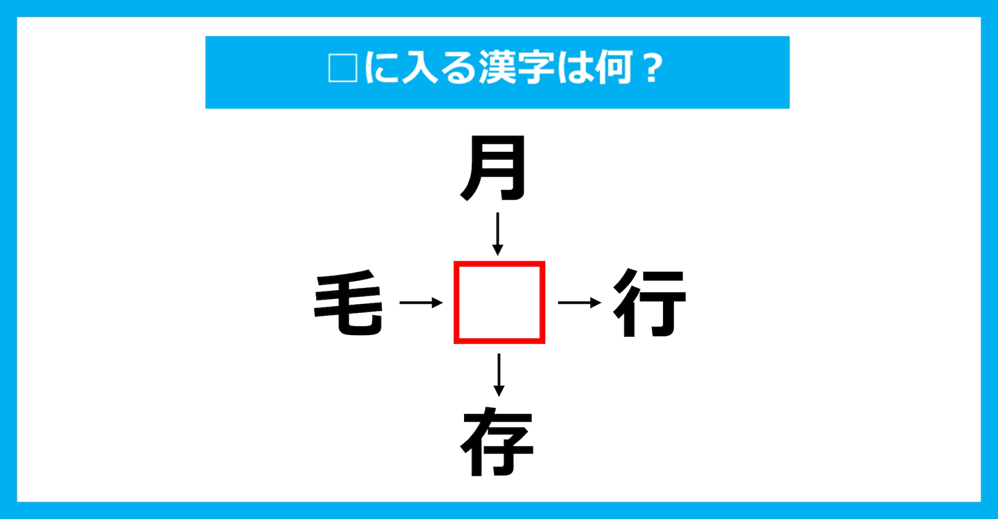 【漢字穴埋めクイズ】□に入る漢字は何？（第2413問）