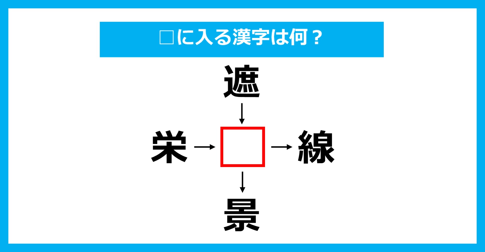 【漢字穴埋めクイズ】□に入る漢字は何？（第2509問）