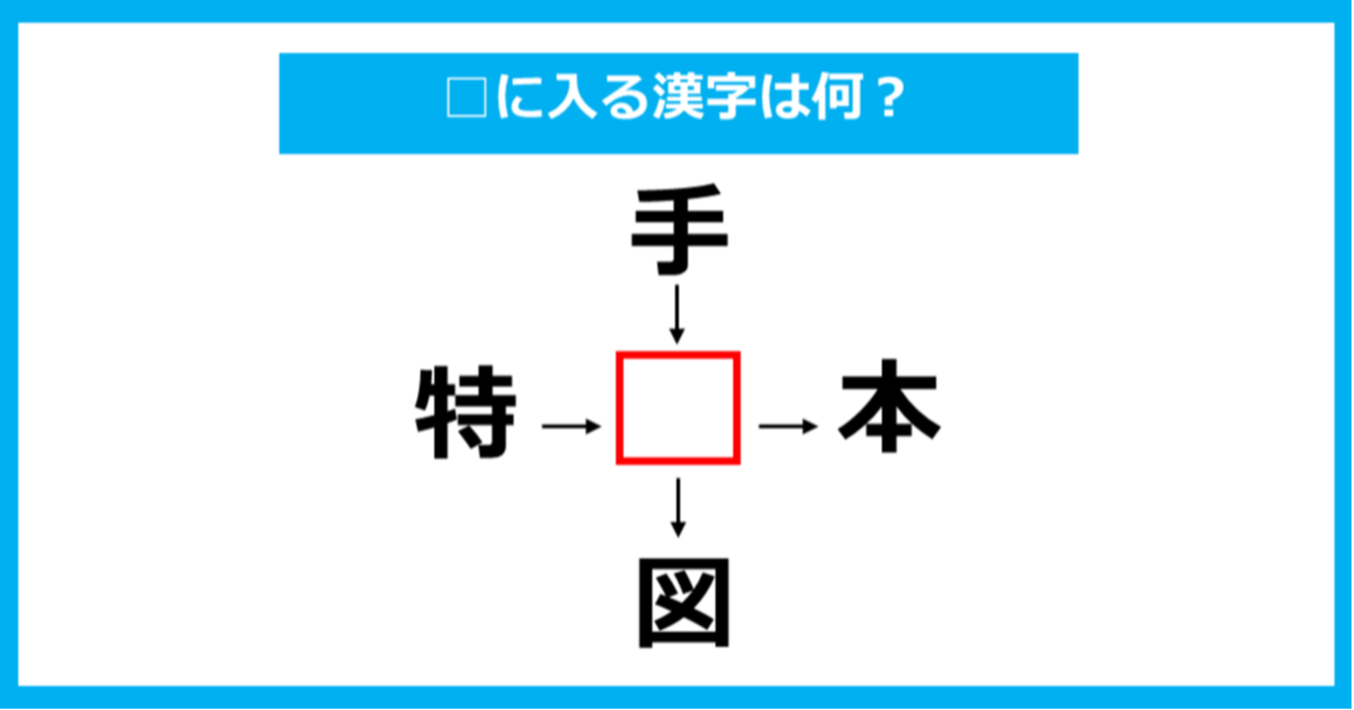 【漢字穴埋めクイズ】□に入る漢字は何？