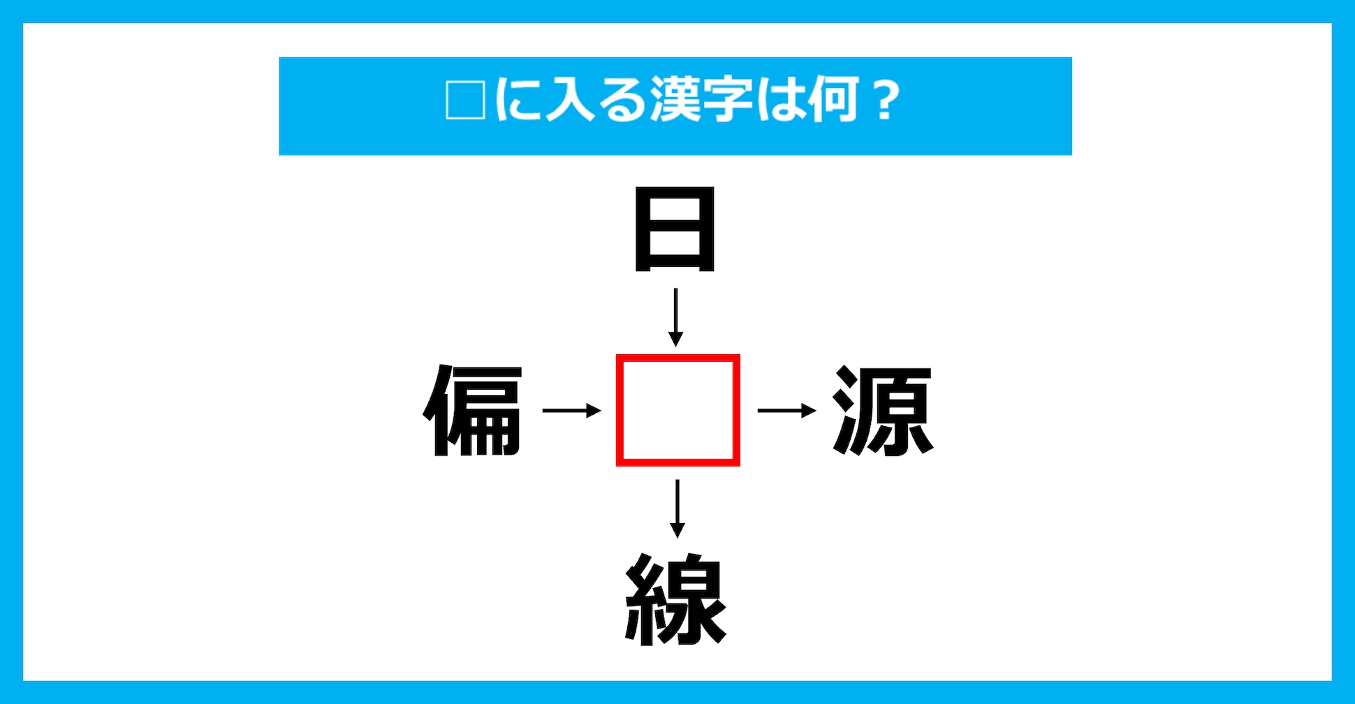 【漢字穴埋めクイズ】□に入る漢字は何？（第2600問）